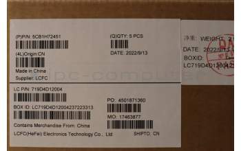 Lenovo 5CB1H72451 COVER Upper Case ASM_FRA L82RM AB_FP_BL