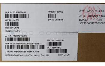 Lenovo 5CB1H72454 COVER Upper Case ASM_GER L82RM AB_FP_BL