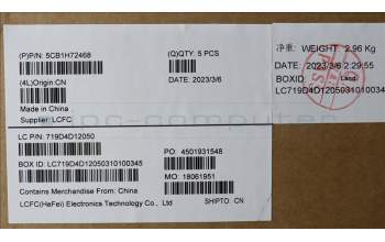 Lenovo 5CB1H72468 COVER Upper Case ASM_SPA L82RM AB_FP_BL