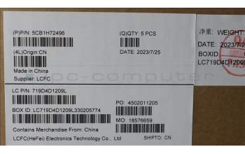 Lenovo 5CB1H72496 COVER Upper Case ASM_BEL L82RM AB_NFP