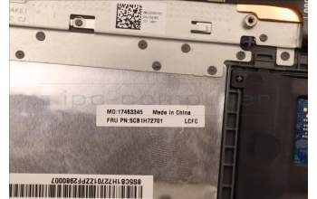 Lenovo 5CB1H72701 C-Abdeckung mit Tastatur, Englisch (GB), arktisgrau, Hintergrundbeleuchtung, Fingerabdruckleser