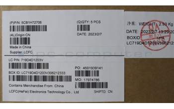 Lenovo 5CB1H72706 COVER Upper Case ASM_ITA L82RM AG_NFP