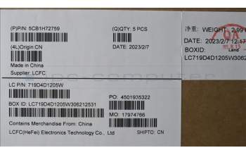 Lenovo 5CB1H72759 COVER Upper Case ASM_SPA L82RM AG_NFP_BL