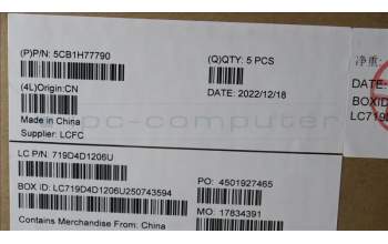 Lenovo 5CB1H77790 COVER Upper Case ASM_GER L82RM MB_NFP