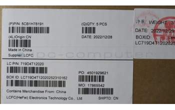 Lenovo 5CB1H78191 COVER Upper Case ASM_SWS L82RK FP MB N