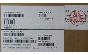 Lenovo 5CB1H78200 COVER Upper Case ASM_BEL L82RK NFP AB BL