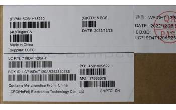 Lenovo 5CB1H78220 COVER Upper Case ASM_POR L82RK NFP AB BL