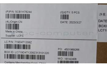 Lenovo 5CB1H78244 COVER Upper Case ASM_GER L82RK NFP AB N