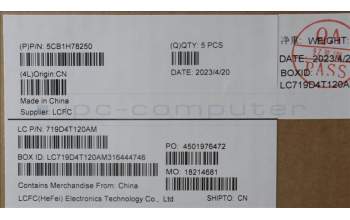 Lenovo 5CB1H78250 COVER Upper Case ASM_NORDIC L82RK NFPABN