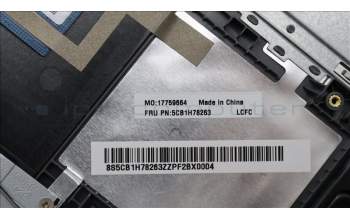 Lenovo 5CB1H78263 COVER Upper Case ASM_BEL L82RK NFP AG BL