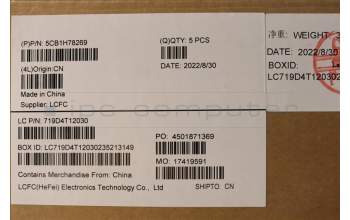 Lenovo 5CB1H78269 COVER Upper Case ASM_FRA L82RK NFP AG BL