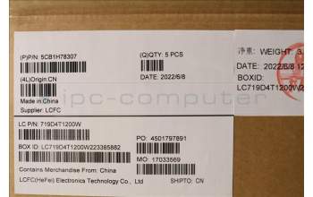 Lenovo 5CB1H78307 C-Cover with keyboard, German, Arctic Grey, Non-Fingerprint, UK