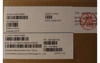 Lenovo 5CB1H78361 COVER Upper Case ASM_ITA L82RK NFP MB N