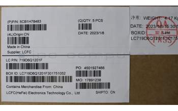Lenovo 5CB1H78483 COVER Upper Case ASM_SLV L82RE SG WH