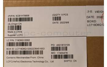 Lenovo 5CB1H79858 COVER Upper Case ASM_KOR L82RE SG RGB