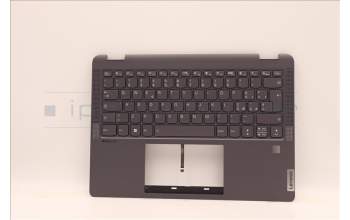 Lenovo 5CB1H79880 C-Cover with keyboard, Italian, Slate Grey, Backlight, UK