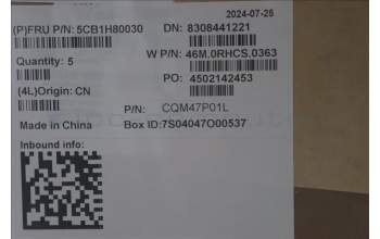 Lenovo 5CB1H80030 COVER Upper Case ASM_CZE/SLK W82R7 SB BL