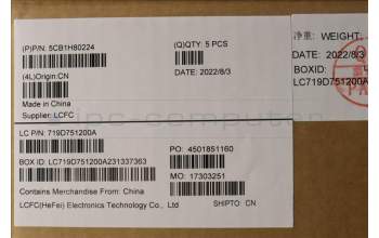 Lenovo 5CB1H80224 COVER Upper Case ASM_GRE L82TV BU_BK_TEX