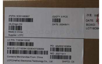 Lenovo 5CB1H80807 COVER Upper Case ASM_HUN L82RL NFP AB U