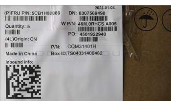 Lenovo 5CB1H80886 COVER Upper Case ASM_SPA W 82R8 SG