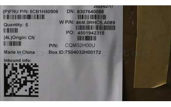 Lenovo 5CB1H80906 COVER Upper Case ASM_SLV W 82R8 SG