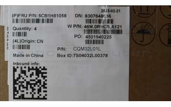 Lenovo 5CB1H81058 COVER Upper Case ASM_SLV W 82R8 CG