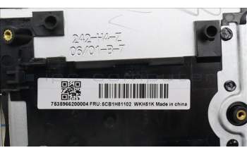 Lenovo 5CB1H81102 COVER UpperCaseASM_NORDIC C82SH CloBL