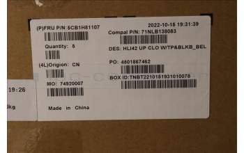 Lenovo 5CB1H81107 COVER UpperCaseASM_BEL C82SH CloBL