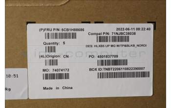 Lenovo 5CB1H88686 COVER Upper Case ASM_NORDIC C21DL MGBL