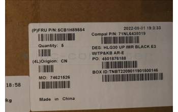 Lenovo 5CB1H89854 COVER UpperCaseASM_ARA C82S9 E3 BLA