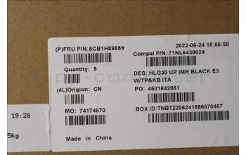Lenovo 5CB1H89859 COVER UpperCaseASM_ITA C82S9 E3 BLA