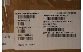 Lenovo 5CB1H89874 COVER UpperCaseASM_BUL C82S9 E3 BLA