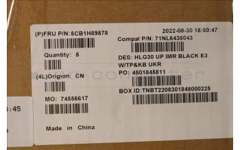 Lenovo 5CB1H89878 COVER UpperCaseASM_UKR C82S9 E3 BLA