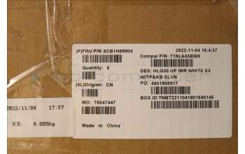 Lenovo 5CB1H89904 COVER UpperCaseASM_SLV C82S9 E3 WHT