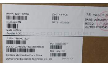 Lenovo 5CB1H92056 COVER Upper Case ASM_FRA/ARA L82QD NFPAB