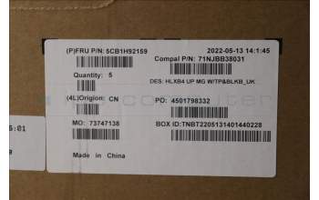 Lenovo 5CB1H92159 COVER Upper Case ASM_UKE C21DK MGBL