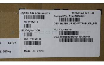 Lenovo 5CB1H92171 COVER Upper Case ASM_BEL C21DK MGBL