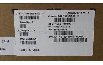 Lenovo 5CB1H92823 C-Abdeckung mit Tastatur, Bulgarisch, Mineralgrau, Ohne_Hintergrundbeleuchtung