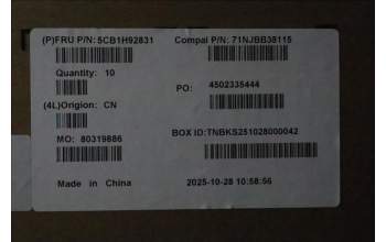 Lenovo 5CB1H92831 COVER Upper Case ASM_UKR C21DK MGNBL