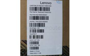 Lenovo 5CB1H92900 COVER Upper Case ASM_SLV H 82SK CLGY DIS