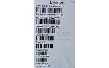 Lenovo 5CB1H95472 COVER Upper Case ASM_FRA H 82SK STGY UMA