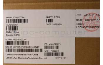 Lenovo 5CB1J00364 COVER Upper Case ASM_SLVL82SFFP_CG_BL_ML
