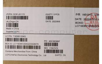 Lenovo 5CB1J01172 COVER Upper Case ASM_ARAL82SFFP_SG_BL_PC