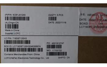 Lenovo 5CB1J01240 COVER Upper Case ASM_ENGL82SFFP_SG_NB_PC