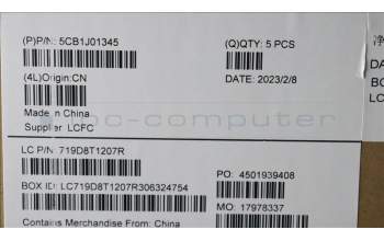 Lenovo 5CB1J01345 COVER Upper Case ASM_ITAL82SFNF_CG_BL_PC