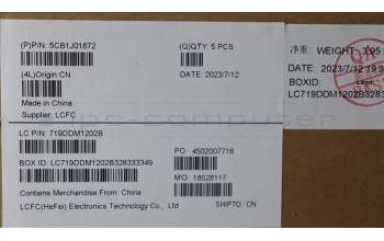 Lenovo 5CB1J01872 COVER Upper Case ASM_POR L82QG NFPAG