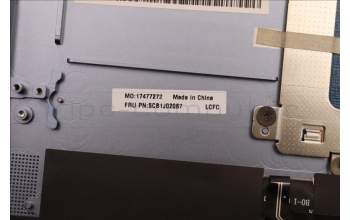 Lenovo 5CB1J02087 C-Abdeckung mit Tastatur, Belgisch, Stein-Blaugrau, Fingerabdruck, GB