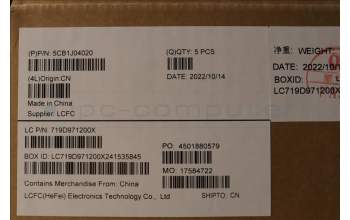 Lenovo 5CB1J04020 C-Cover with keyboard,Czech Slovakian,Storm Grey,Non_FingerPrint