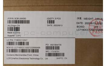 Lenovo 5CB1J04382 COVER Upper Case ASM_EURO ENG L82TF WHSG