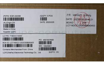 Lenovo 5CB1J04398 C-Cover with keyboard,Russian,Storm Grey,White Backlight